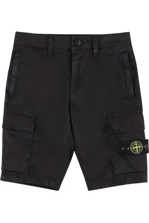 Stone Island Shorts Cargo De Gabardina De Algodón Stretch