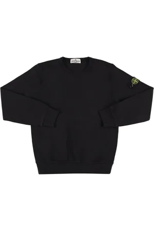 Stone Island Sudadera De Mezcla De Algodón Con Parche De Logo