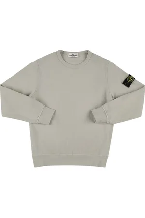 Stone Island Sudadera De Mezcla De Algodón Con Parche De Logo