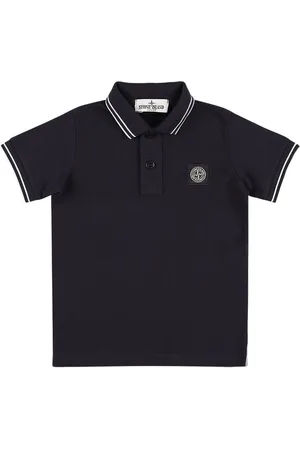Stone Island Camiseta Polo De Algodón Piqué