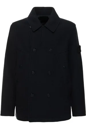 Stone Island Abrigo Peacoat De Cashmere