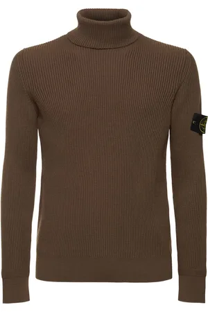 Stone Island Suéter De Lana Con Cuello Vuelto