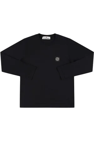 Stone Island Camiseta De Algodón Con Manga Larga