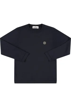 Stone Island Camiseta De Algodón Con Manga Larga