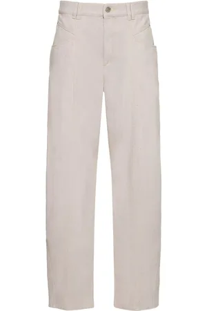 Isabel Marant Pantalones Rectos De Denim De Algodón