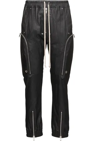 Rick Owens Pantalones Cargo De Piel