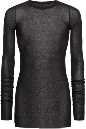 Rick Owens Camiseta De Seda Con Manga Larga