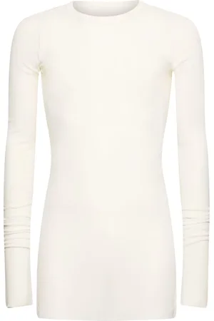 Rick Owens Camiseta De Seda Con Manga Larga