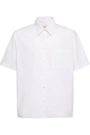 LANEUS Camisa De Popelina Con Manga Corta