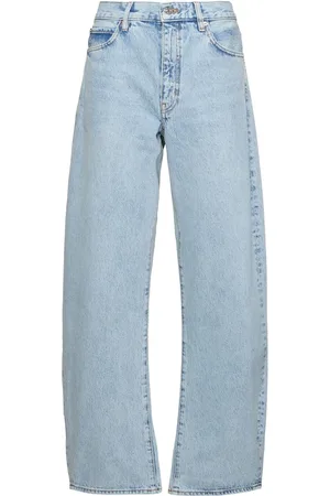 Frame Jeans Anchos Con Cintura Alta