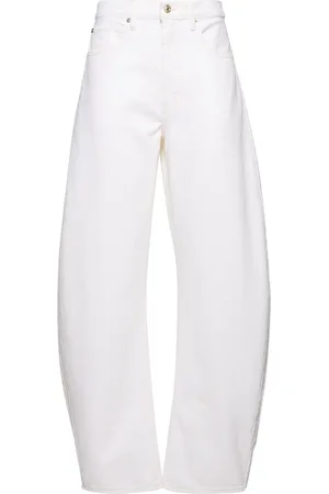 Frame Jeans Anchos Con Cintura Alta