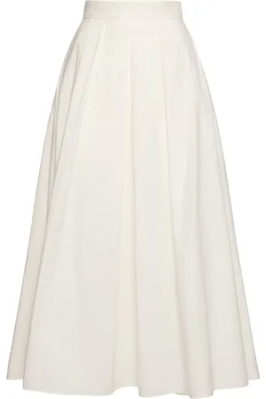 Elie saab Falda Midi De Popelina