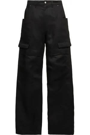 Rick Owens Pantalones Cargo De Lino