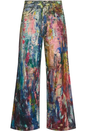 Acne Studios Jeans Anchos De Denim