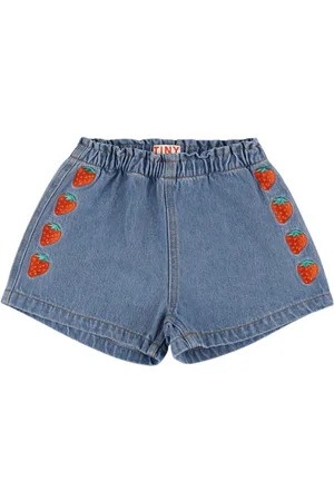 Tiny Cottons Pantalones De Denim De Algodón Bordados