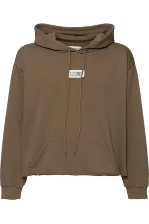 Maison Margiela Sudadera De Mezcla De Algodón Con Parche De Logo