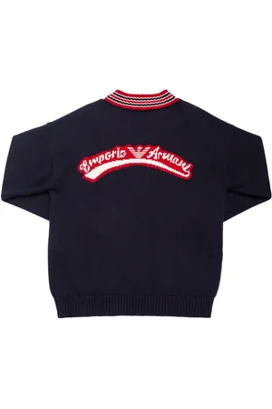 Emporio Armani Cárdigan De Punto De Algodón Con Logo