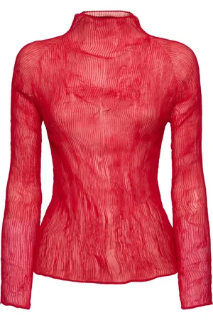 Issey Miyake Top Plisado Con Manga Larga