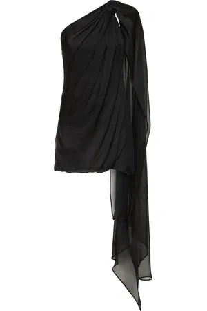 GIUSEPPE DI MORABITO Vestido Corto De Satén De Seda Drapeado