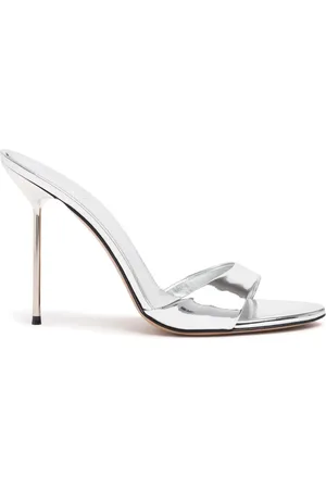 PARIS TEXAS Sandalias Mules De Piel Espejada 105mm