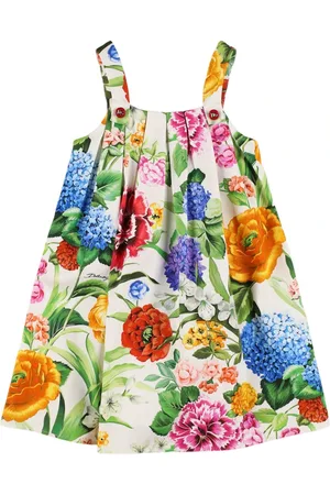 Dolce & Gabbana Vestido De Algodón Con Estampado