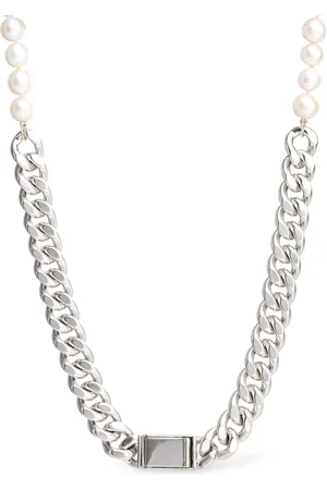 Jil Sander Collar De Cadena Con Perlas Sintéticas