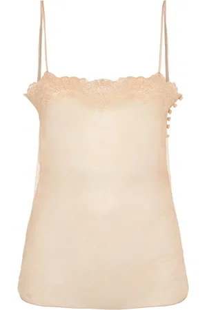Chloé Top De Viscosa De Encaje Bordado