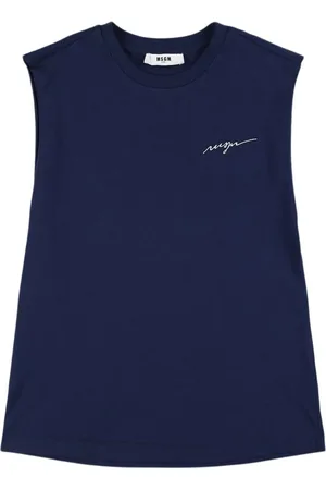 Msgm Tank Top De Algodón Jersey