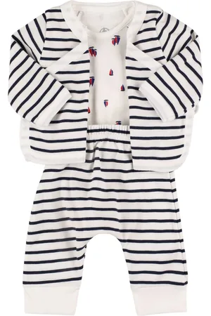 Petit Bateau Body, Cárdigan Y Pantalones De Algodón
