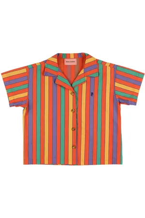 Bobo Choses Camisa De Popelina De Algodón A Rayas