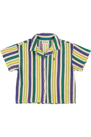 Bobo Choses Camisa De Algodón Rizo A Rayas