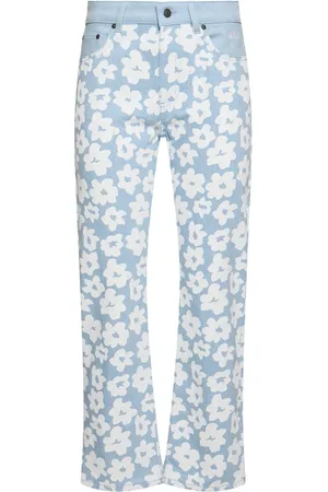 Msgm Jeans Rectos Estampados