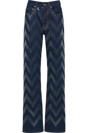 Missoni Jeans Rectos De Denim Con Lentejuelas