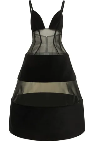 Rosie Assoulin Vestido Midi De Terciopelo Y Tul