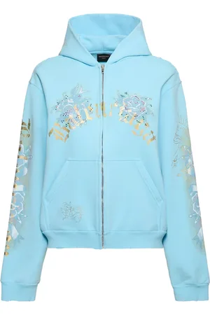 Balenciaga Sudadera De Algodón Con Cremallera