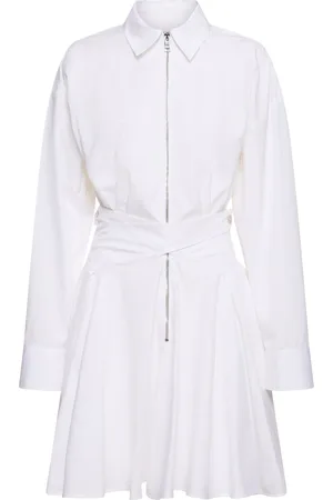 Msgm Vestido De Popelina De Algodón