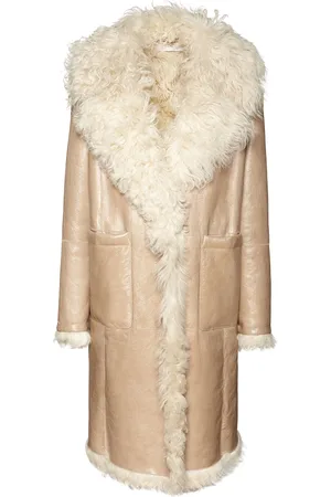 Agnona Abrigo Largo De Shearling