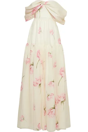 Giambattista Valli Vestido De Georgette Con Hombros Descubiertos