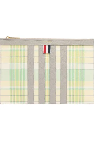 Thom Browne Portadocumentos De Piel A Rayas
