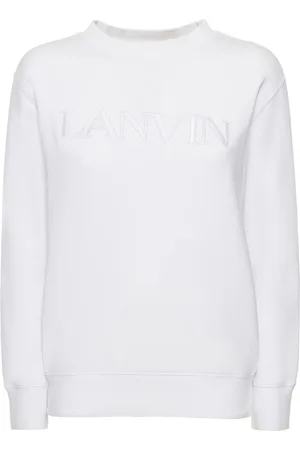 Lanvin Sudadera De Algodón Con Logo Bordado