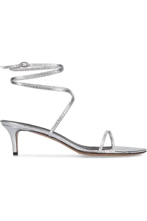 Isabel Marant Sandalias De Piel Metalizada 50mm