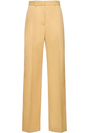 Lanvin Pantalones Anchos De Sarga De Lana
