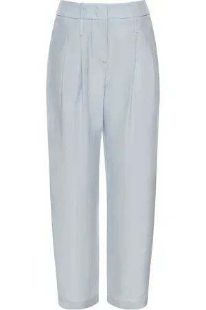 Giorgio Armani Pantalones De Crepé De Seda Plisada