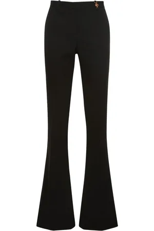 VERSACE Pantalones Acampanados De Gabardina De Lana