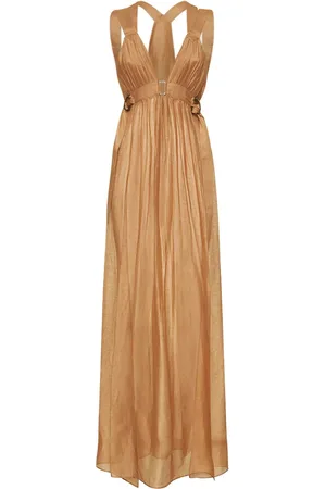 Alberta Ferretti Vestido Largo Con Hebillas