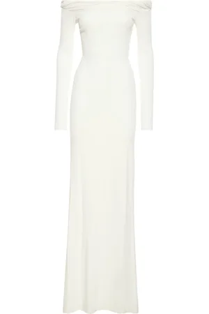 BLUMARINE Vestido De Viscosa Con Hombros Descubiertos