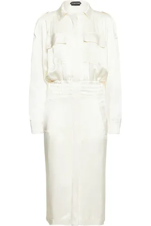 Tom Ford Vestido Midi De Satén Fluido