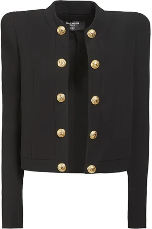 Balmain Blazer De Crepé De Viscosa