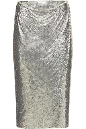 Paco rabanne Falda Midi De Malla