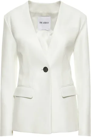 The Attico Blazer De Piel Sin Cuello